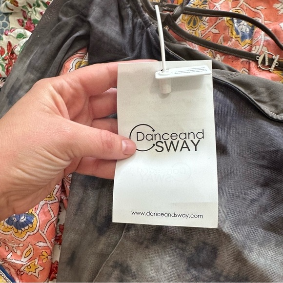 Dance and Sway sheer bodysuit tie dye strappy shelf Bra with pads L large - Picture 2 of 5